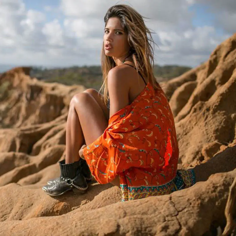 Женская накидка длинный шифоновый кардиган шифон пляжные купальники бикини для