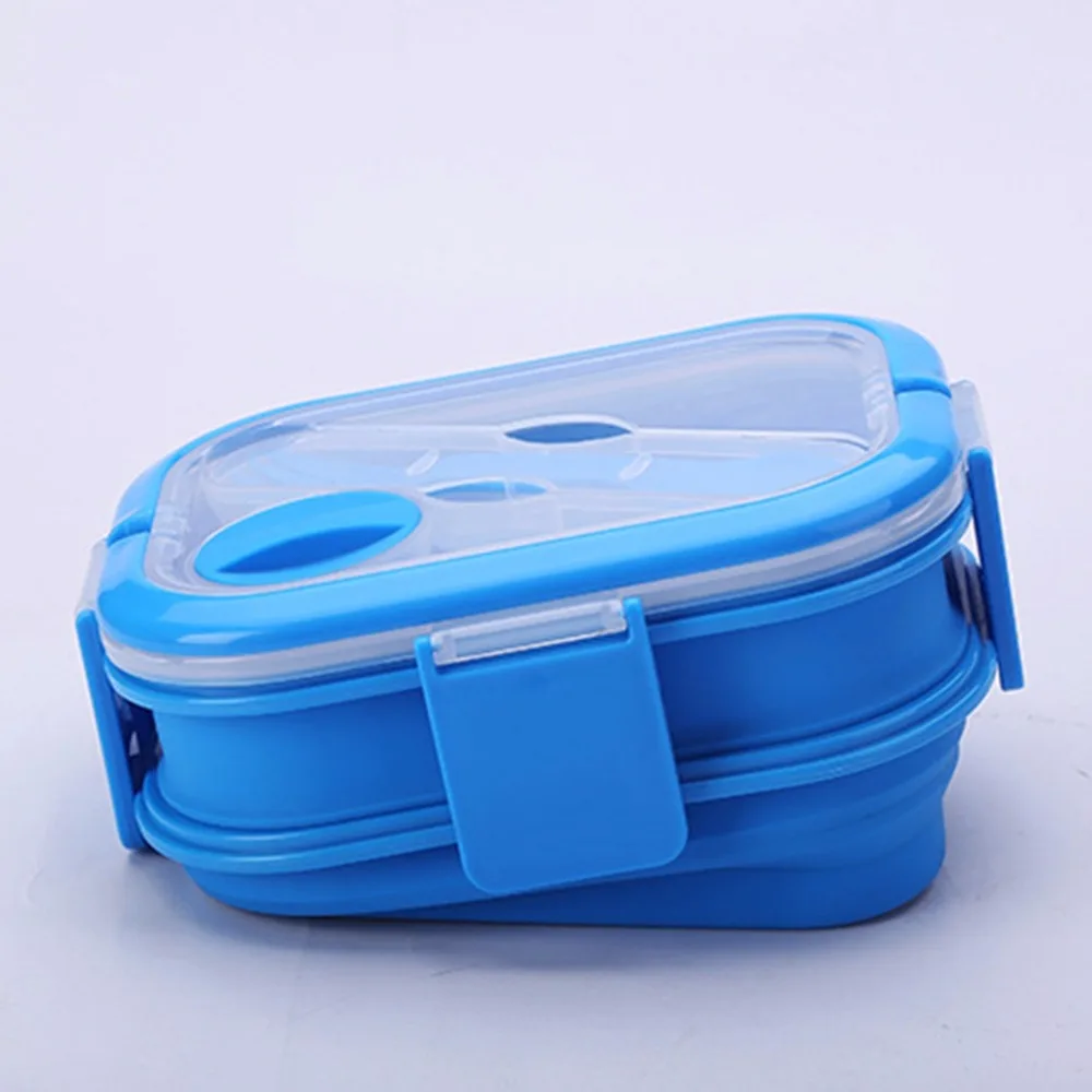 Kitновее двухслойная красочная складная коробка для ланча с ручкой Bento Ланч бокс