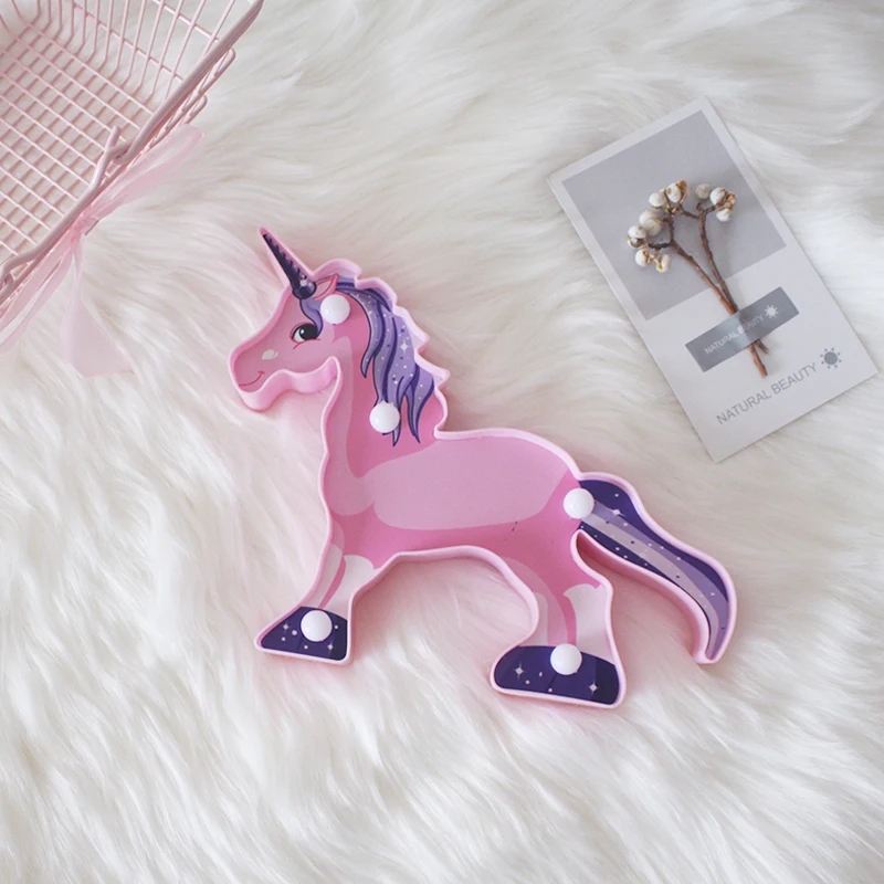 Светодиодный светильник единорог праздничное освещение детский ночник 3D