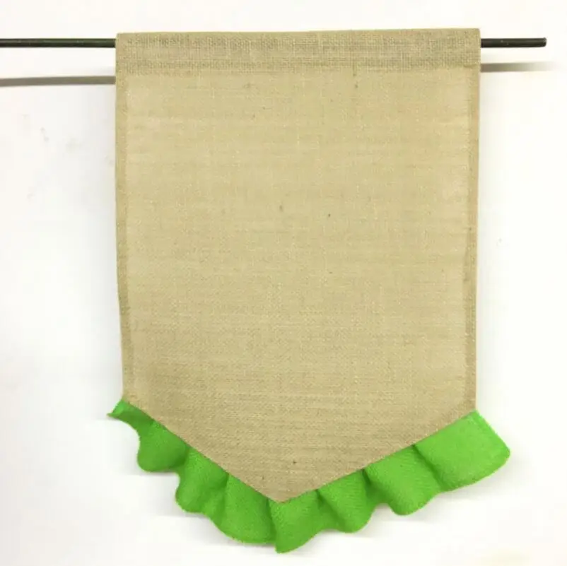 Пустые флажки из мешковины DIY джутовые оборки садовые флаги портативный пустой Пасхальный кролик садовые украшения LX7108