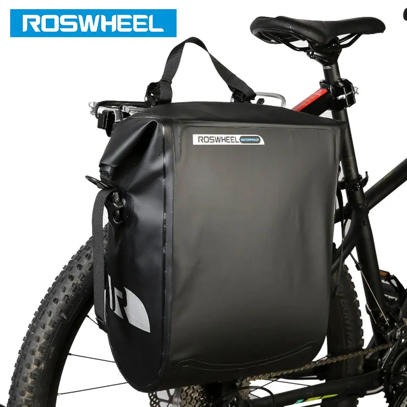 ROSWHEEL Водонепроницаемая велосипедная сумка 20л задняя стойка для багажника