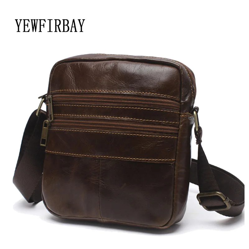 YEWFIRBAY brand designer men messenger bag genuine leather Shoulder Crossbody Bags Man travel business casual Satchels | Багаж и сумки