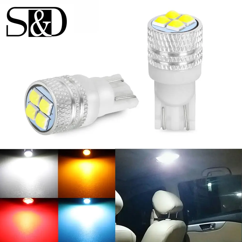 2 шт. T10 W5W светодиодные лампы WY5W 168 194 4SMD S35 салона автомобиля свет Поворотная