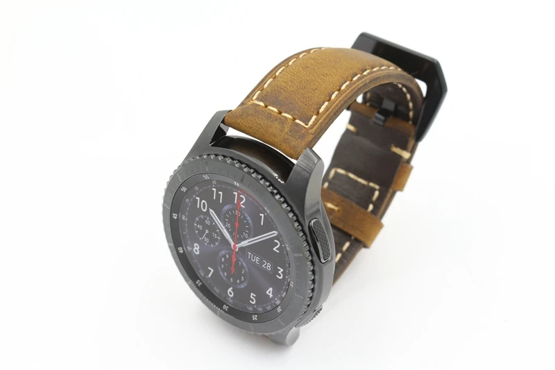 Ремешок URVOI для Samsung Galaxy Gear S3 R760 R770 винтажный кожаный сменный Браслет crazy horse с