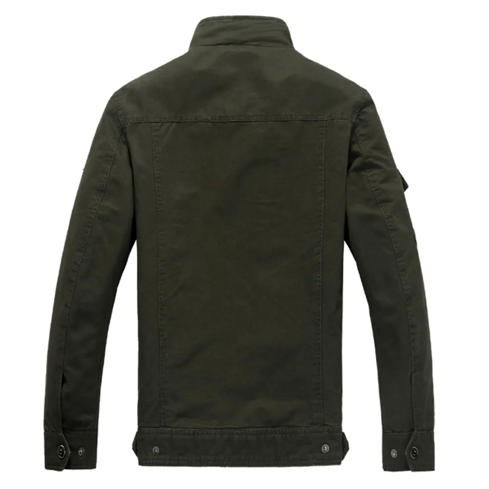 Military style tooling models fall cotton jacket collar badges washing large size men's unlined tough guy | Мужская одежда