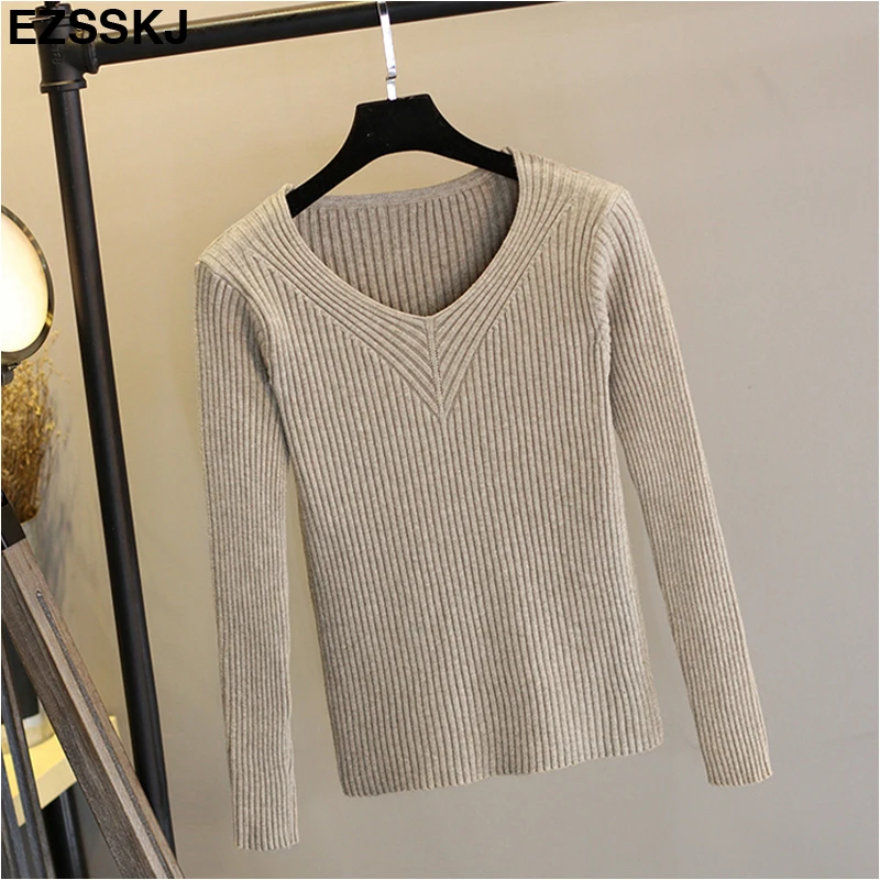 Женский плотный теплый вязаный свитер сексуальный пуловер большого размера с