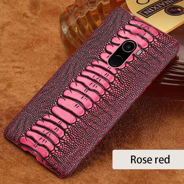 rose red LANGSIDI кожаный чехол для Xiaomi 9, 9 T, чехол, Винтажный чехол для ног страуса, чехол для redmi K20, K20pro, redmi note 7, чехол, fundas - Цвет: rose red