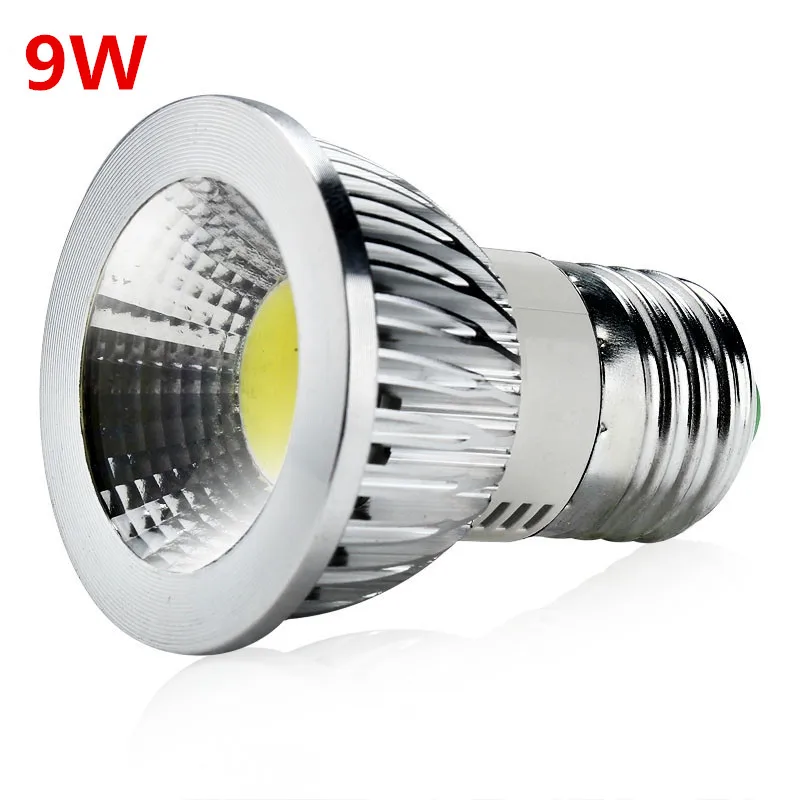 1 шт. E27 регулируемый COB 9W12W 15w AC110V 220V светодиодный cob светильник высокой мощности
