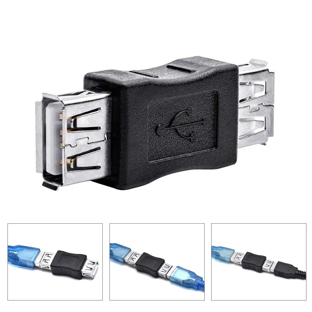 1 шт. USB 2,0 Тип A мама к гнезду соединитель адаптера F/F конвертер продвижение Usb удлинитель Jack
