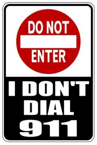 500 pcs/lot 11x16cm DO NOT ENTER i don't dial 911 warning label sticker, Item No.DN33
