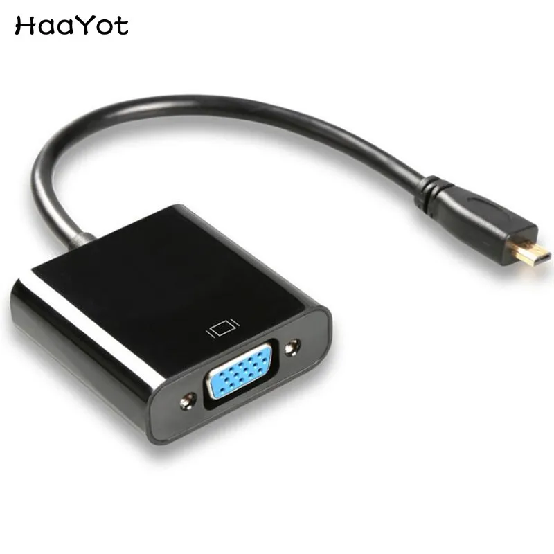 Haayot Высокое качество Micro HDMI Вход VGA Выход адаптер 1080 P мужской женское видео аудио