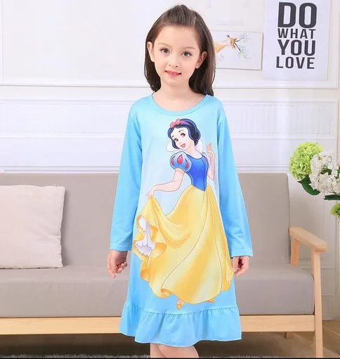 style 15 ; Детская Трикотажная хлопковая ночная рубашка с длинными рукавами; платье-Пижама для девочек; детская одежда для сна; пижама для девочек; повседневные ночные рубашки; YW377 - Цвет: style 15