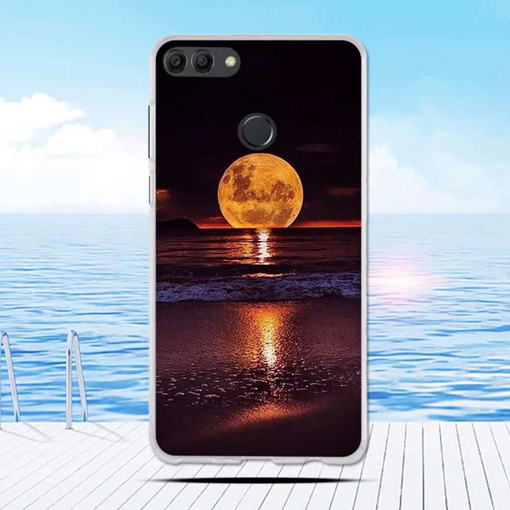 Силиконовый чехол для Huawei Y9 2018 с 3D рисунком мягкая задняя крышка из ТПУ Carcasa чехлы