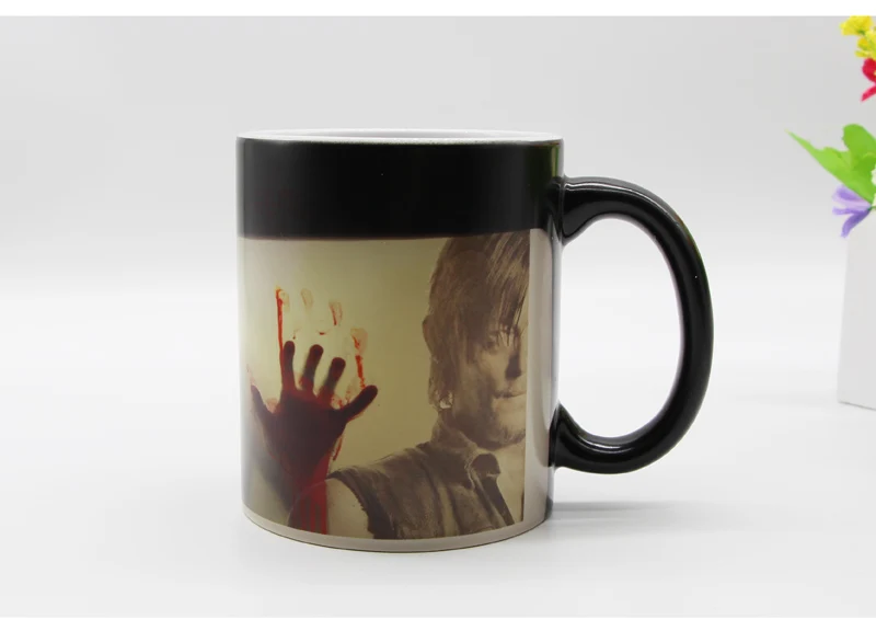 Кружка &quotХодячие мертвецы&quot Рик и Дэрил чайная чашка меняющая цвет | Дом сад