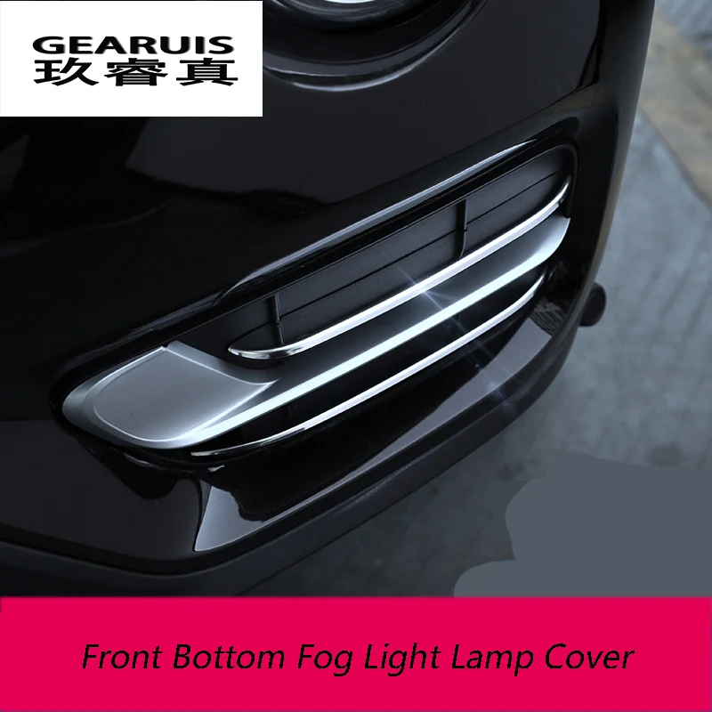 Автостайлинг из нержавеющей стали 4 шт. передняя крышка противотуманной фары