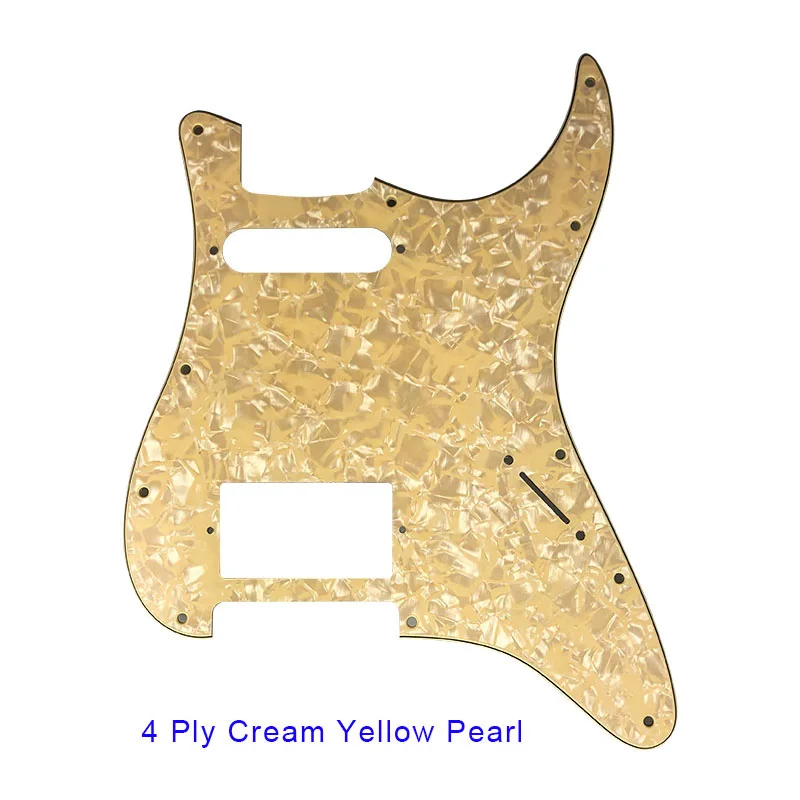 4Ply Cream Pearl Электрогитара части для США \ Мехико Fd Stratocaster 11 отверстий HS PAF хамбакер гитара накладка царапина пластина - Цвет: 4Ply Cream Pearl