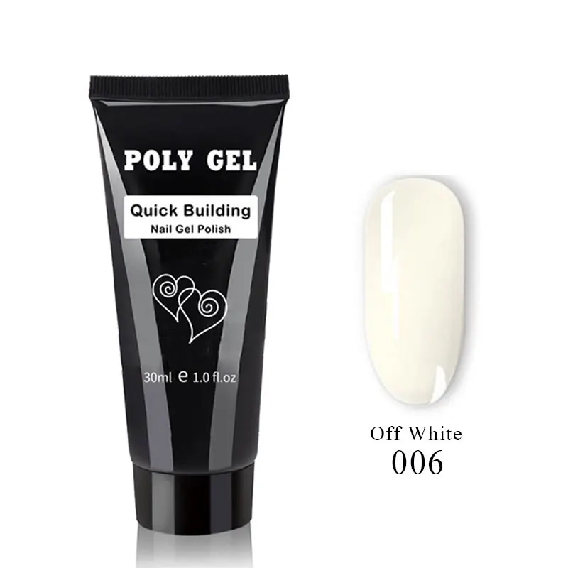 30 мл 3 шт акриловый полигелевый набор для быстрого удлинения УФ-гель-раствор для выскальзывания формы для ногтей кисть для дизайна ногтей набор инструментов для ногтей - Цвет: 006