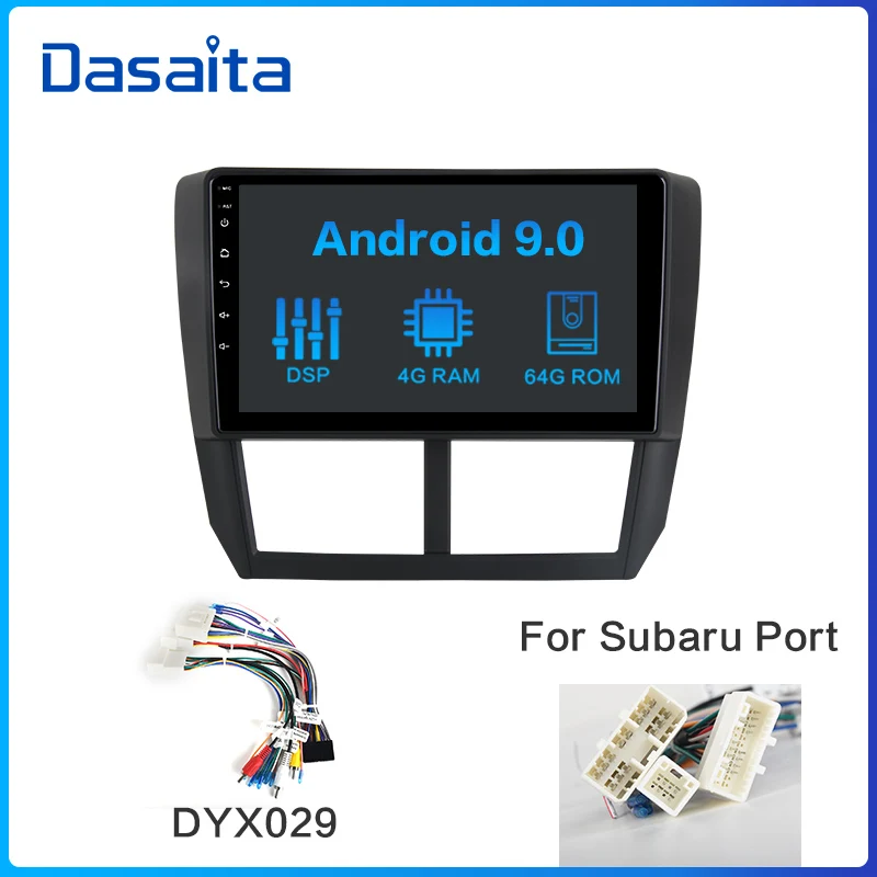 HA5415-MAX6DYX029 Dasaita " ips автомобиля Multimidia Android 9,0 для Subaru Forester WRX 2008 2009 2010 2011 2012 радио gps навигации TDA7850 MAX6 MP3 - Цвет: HA5415-MAX6DYX029
