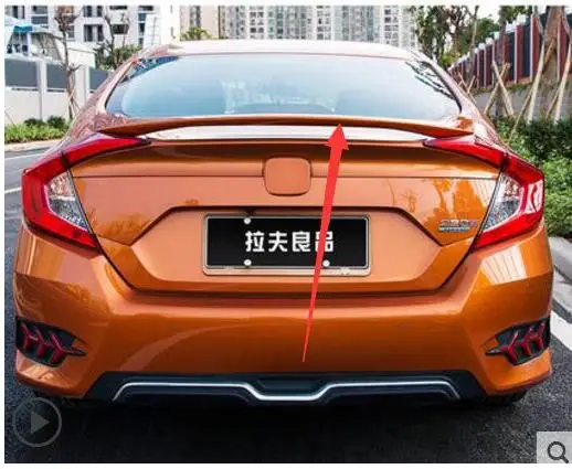 Высококачественный спойлер из АБС пластика для Honda Civic 10 седан 2016 2017 1 шт.|spoiler for