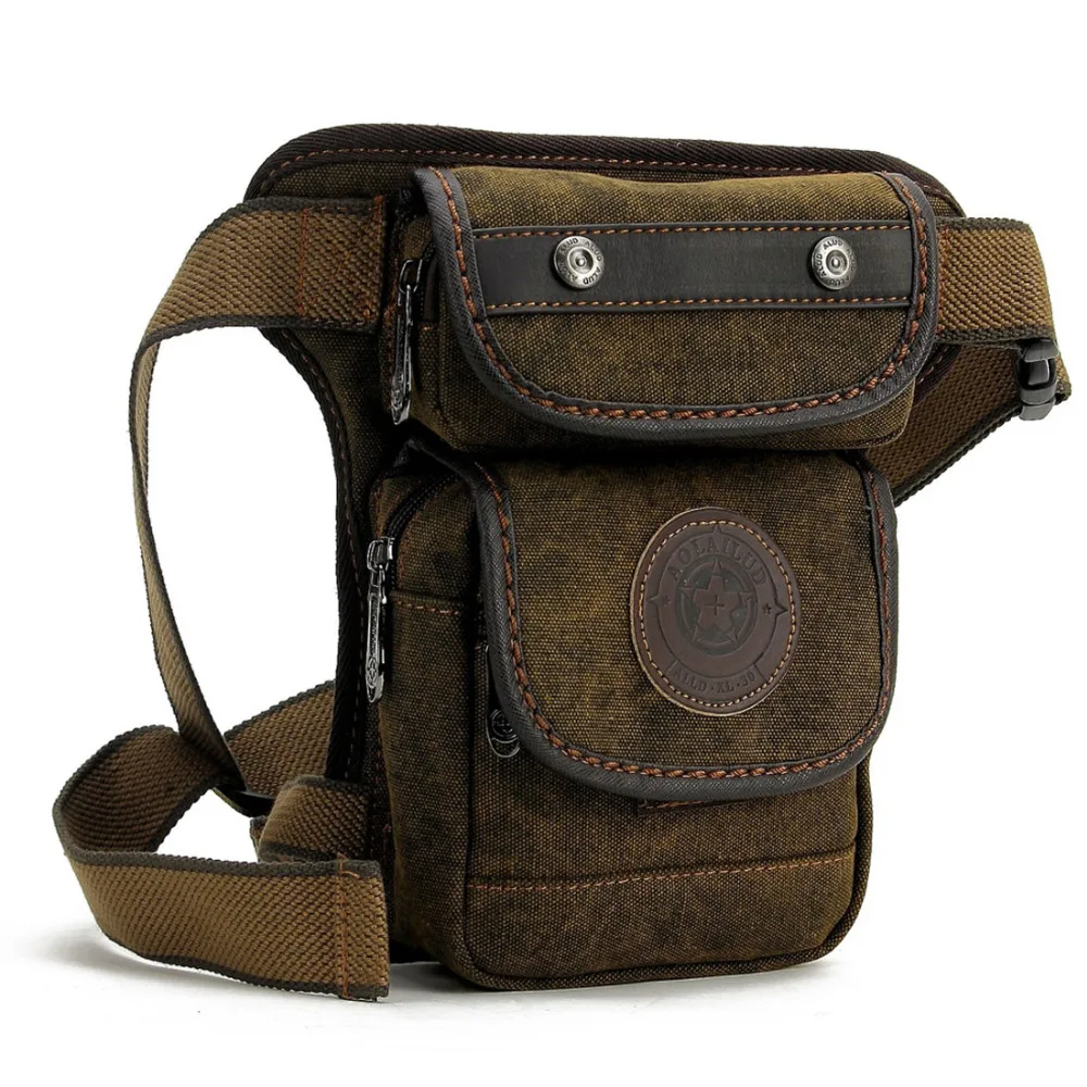Холщовая/нейлоновая поясная сумка для мужчин винтажный мессенджер мешок на