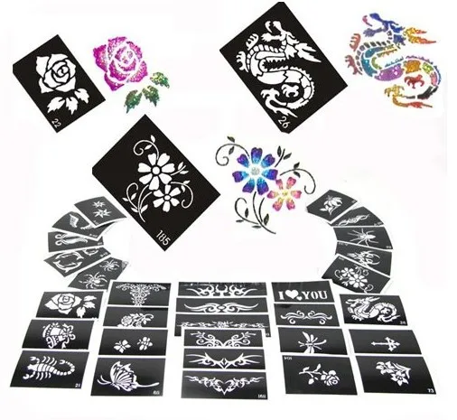 100 шт. смешанные листы для дизайна трафареты средства ухода за кожей живопись