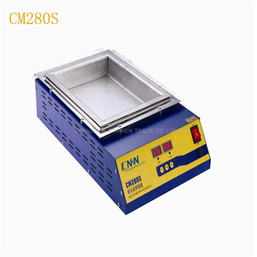 

1pc CM- 280S Lead-free Double digital Solder Pot Soldering Soldering Desoldering Bath 280*200*45mm 21.2KG 2000W