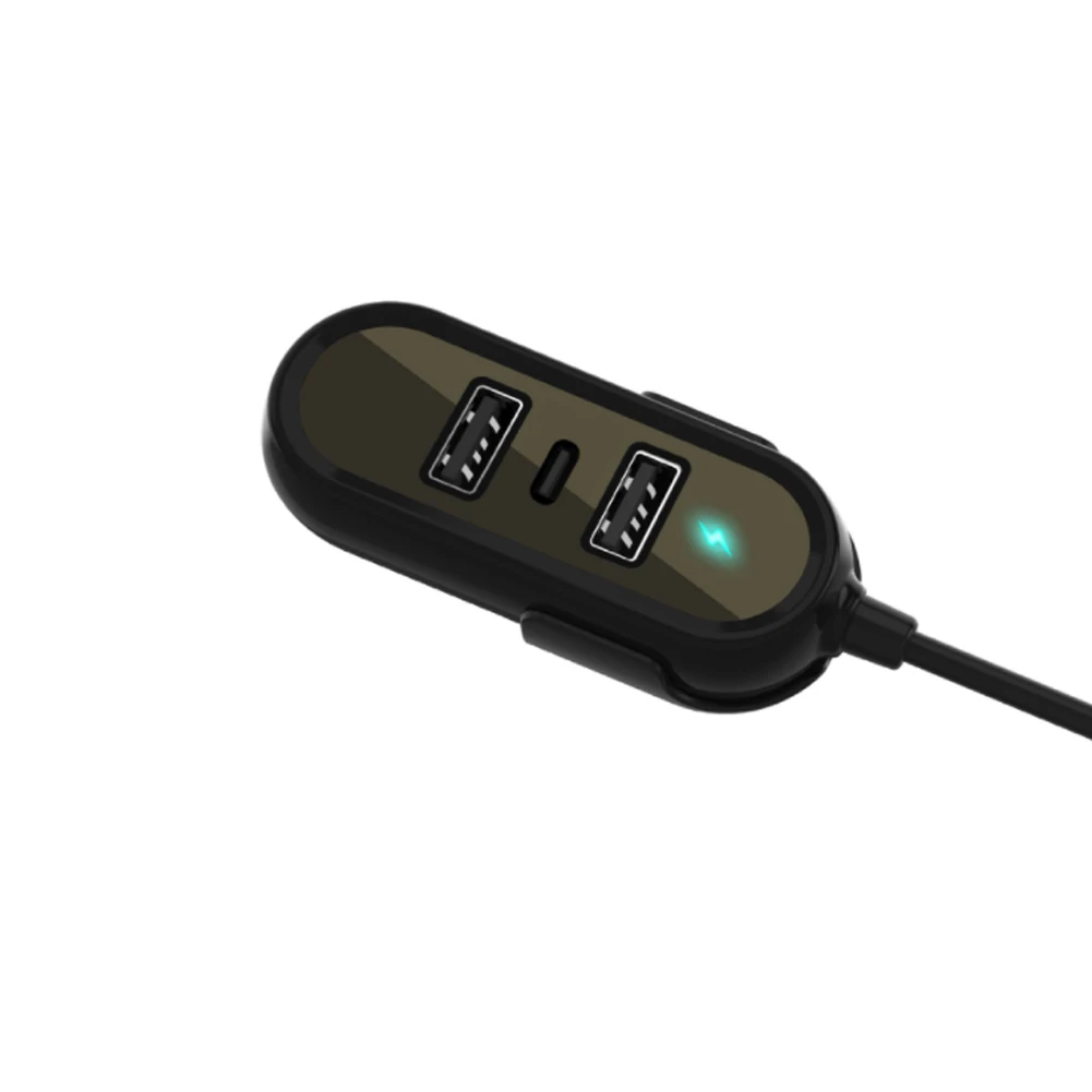 PD 18W Universal Front/Rear Seat Car Charger 5 USB Mobile Phone Quick Charge Adapter Suitable for Multiple Backseat Charging