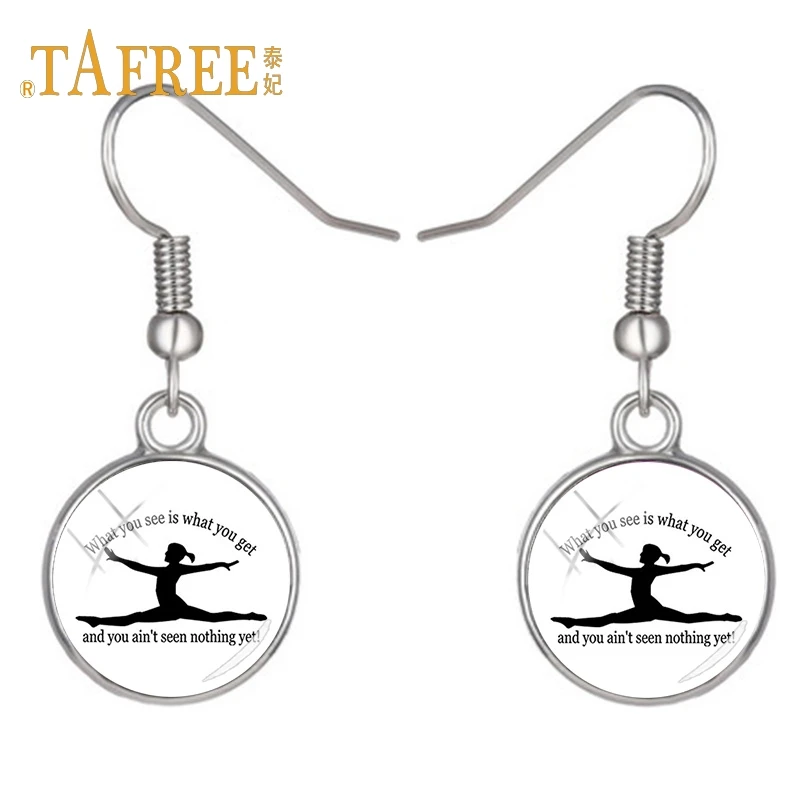 Стильные Простые серьги-подвески TAFREE в виде ирландской Танцовщицы женское