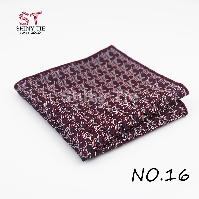 16 Yiyanyang Для мужчин узкие Paisley Pocket Square полиэстер цветок синий серый зеленый Цвета 25*25 см Hanky тонкий жених Костюмы - Цвет: 16
