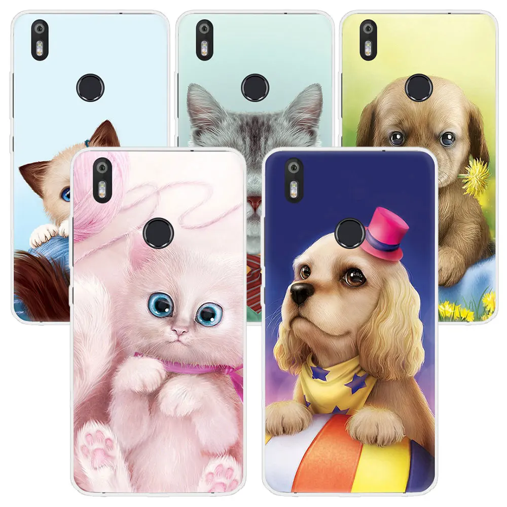 Чехол для телефона BQ Aquaris U2 Lite V Plus X Pro M 2017 VS Cat Dog animals прозрачный мягкий силиконовый