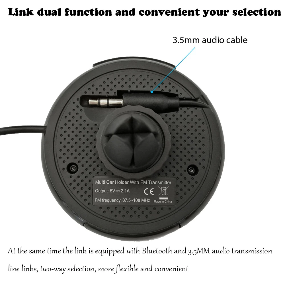 Multi функции Bluetooth Car Kit fm передатчик и автомобильный держатель мобильного телефона