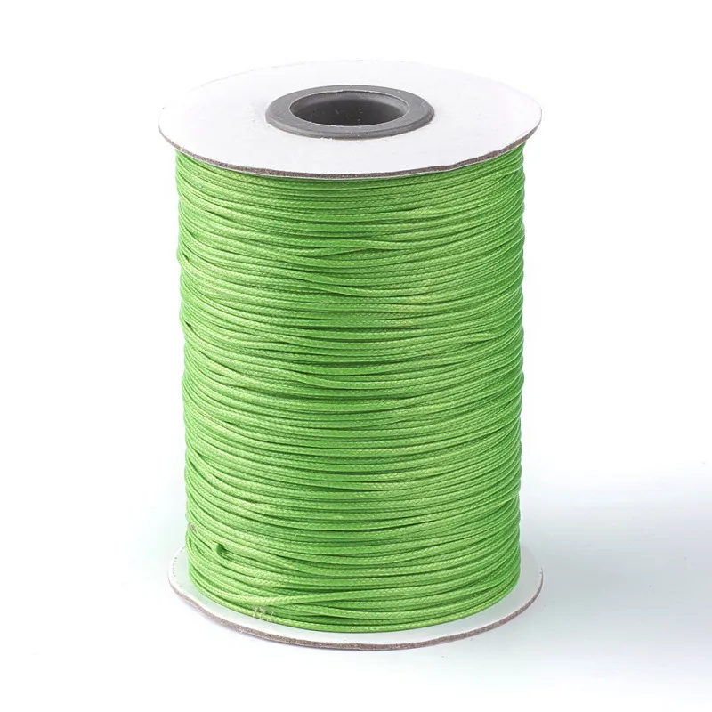 LimeGreen Pandahall приблизительно 88 ярдов/рулон 1,0 мм серия синего цвета корейский вощеный полиэфирный шнур Бисероплетение Шнур браслет ожерелье аксессуары F8 - Цвет: LimeGreen