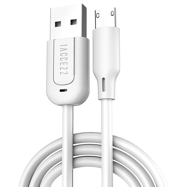 White ACCEZZ TPE кабель для зарядки и передачи данных Micro USB для samsung S7 huawei Xiaomi Redmi Note 5 Andriod Быстрая зарядка кабели для передачи данных 0,3 м/1 м/3 м - Цвет: White