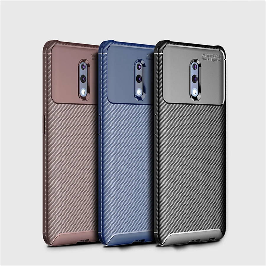 Чехол для oppo Рено роскошный Углеродный волокно ударопрочный телефон Мягкий