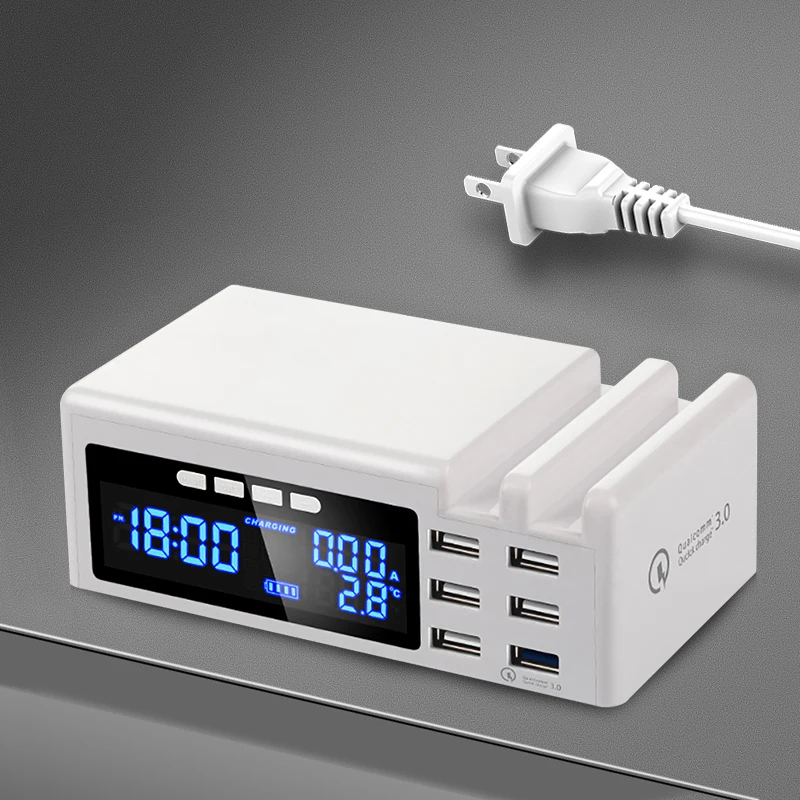 Универсальное зарядное устройство USB с 7 портами умная быстрая зарядка док