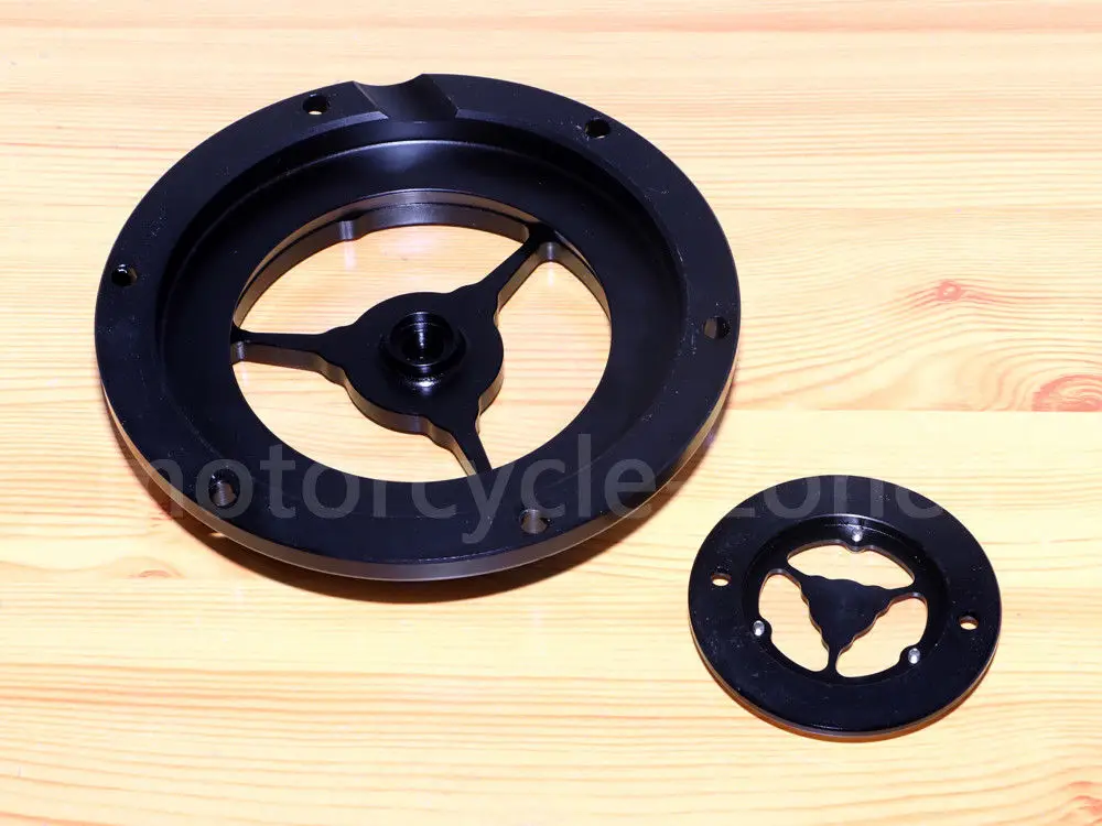 Black White 6 Holes Clarity CNC Derby Timing Timer Cover For Harley Sportster XL 1200 883 2004- 2013