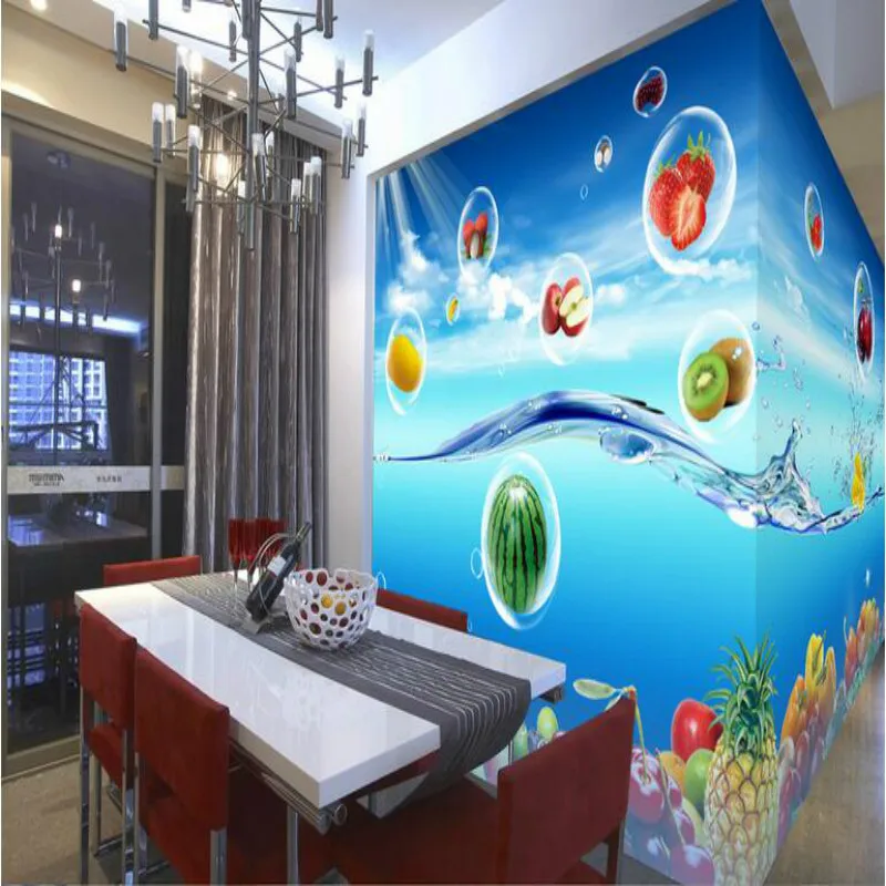 3d фото обои декоративная роспись для дома улучшение фруктов овощей красочный фон
