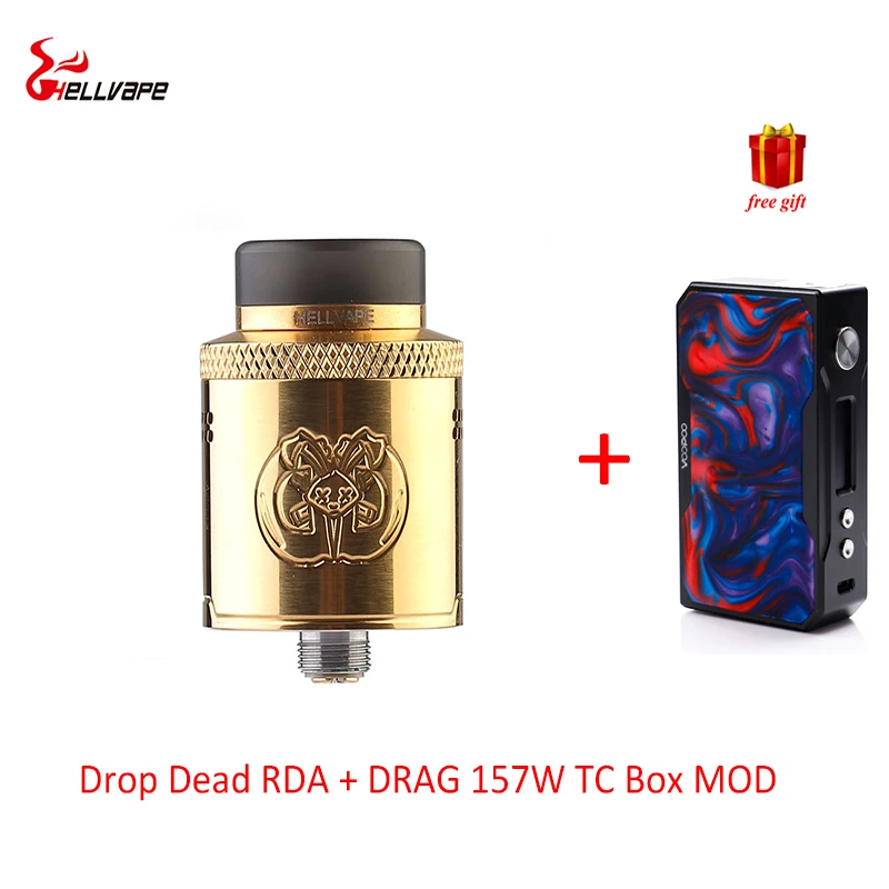 Hellvape падение мертвых RDA 24 мм Диаметр с 14 боковой поток воздуха отверстия и BF Squonk