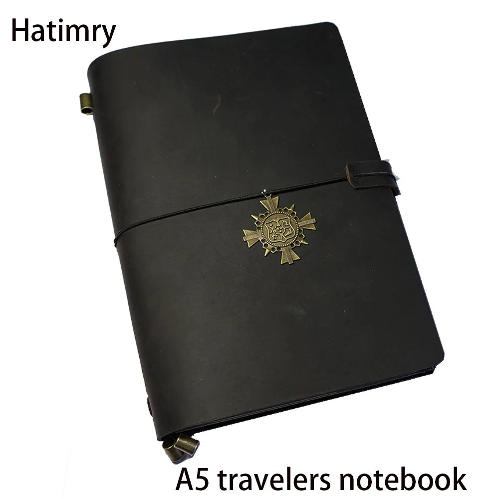 New A5 planner style genuine leather journal travellers planner notebook skechbook caderno defter agenda books school supplies