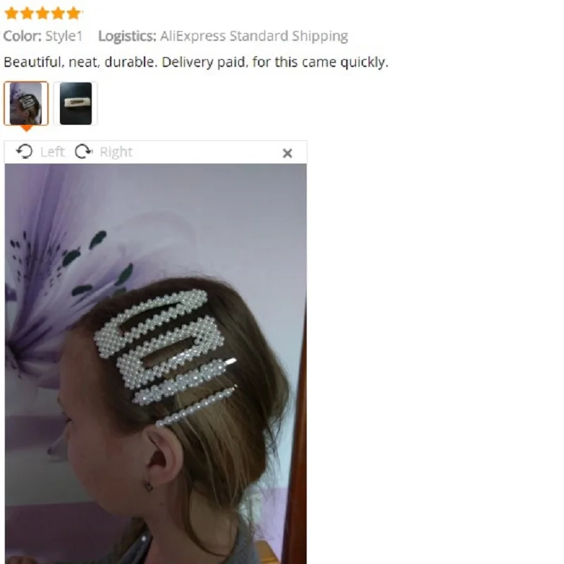 Заколка для волос с жемчугом Женская элегантный металлический зажим в Корейском