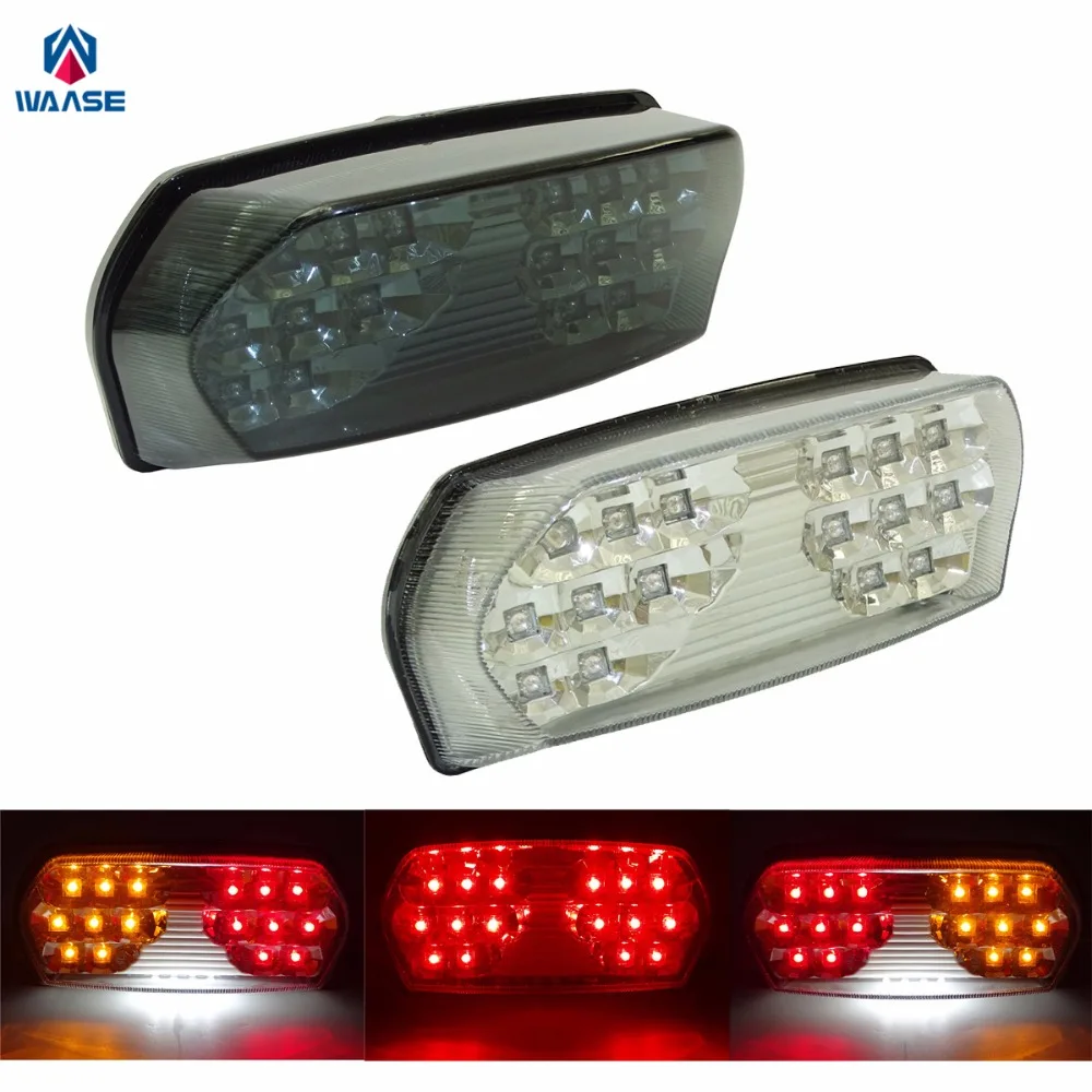 Waase мотоциклетный хромированный задний сигнал поворота, номерной знак, интегрированный свет для 1996-2003 KAWASAKI Ninja ZX 7R 7RR ZX7R ZX7RR ZX750