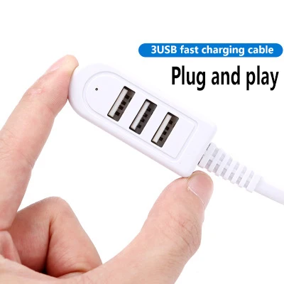 SUPMANGO, USB удлинитель, концентратор, стиль, многофункциональное 3а зарядное устройство, 3USB кабель для зарядки, быстрая зарядка, несколько портов