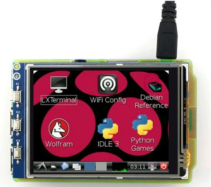Glyduino 3 2 дюймов Raspberry Pi lcd сенсорный экран монитор модуль 320*240 Разрешение для B +|screen