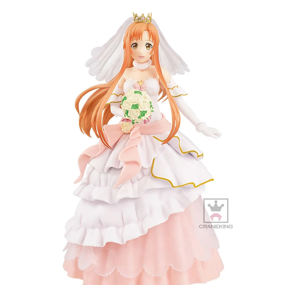 Asuna Tronzo Оригинальная фигурка BANPRESTO Sword Art Online Yuuki Asuna Asada Shino Kirigaya Suguha Свадебная ПВХ фигурка модель игрушки - Цвет: Asuna