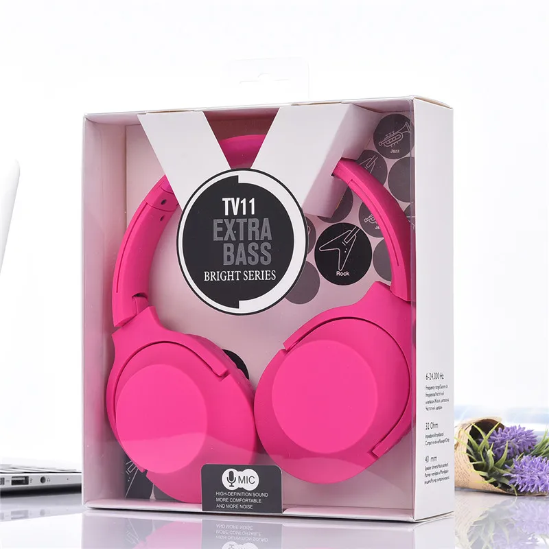 HiFi цветные складные проводные наушники 3 5 мм игровая головная повязка Стерео