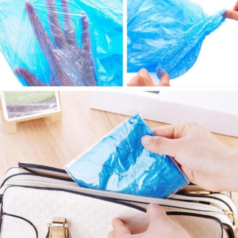 Новинка 1 пара прочные водонепроницаемые толстые пластиковые одноразовые чехлы