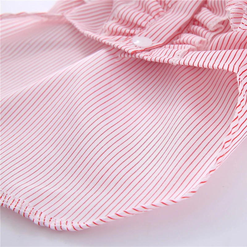 Модная футболка в полоску для собак и кошек юбка летняя одежда домашних животных