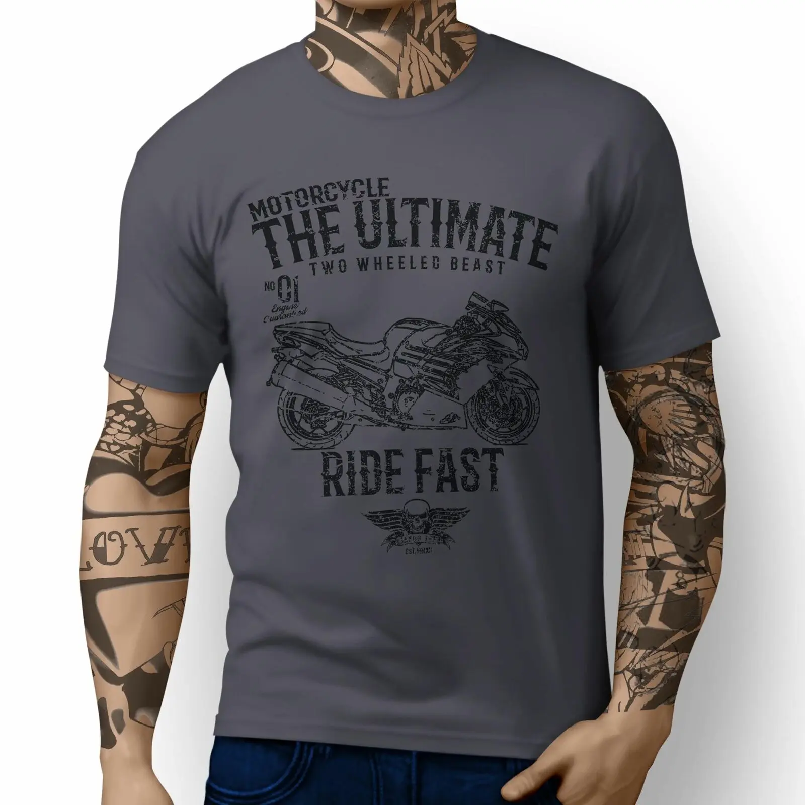

T-Shirt 2019 Fashion Men Motorrad Motorcycle Ninja ZX14R Motorbike T-shirts