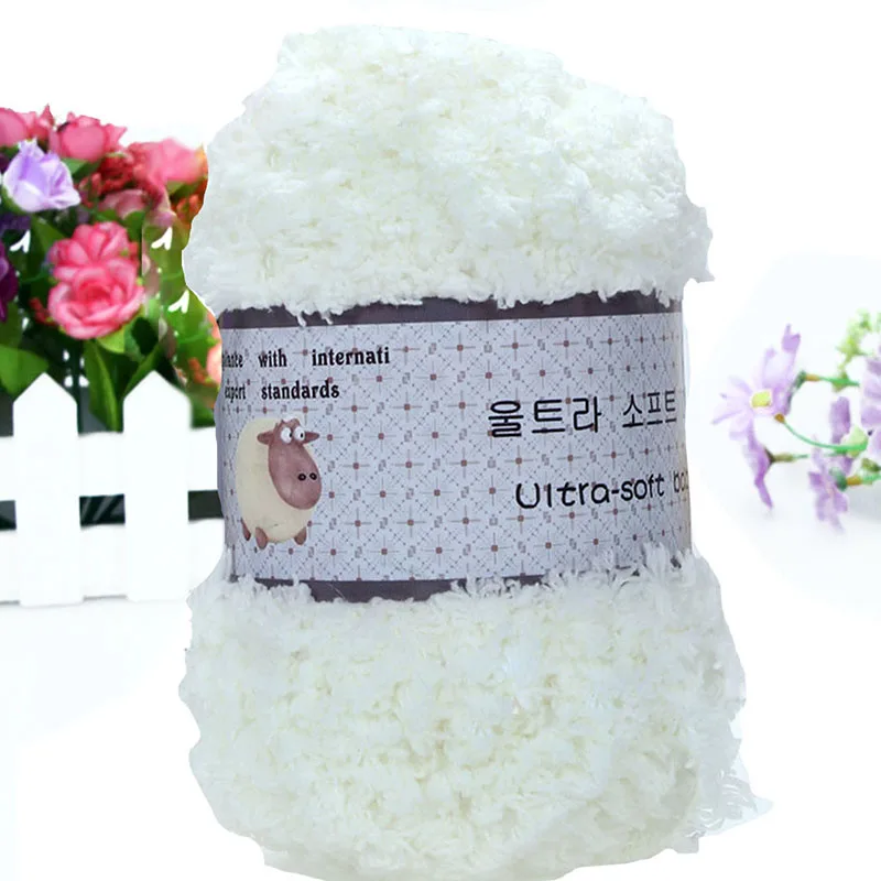 Шерстяная пряжа ручной вязки шар шерстяная Толстая Коралловая бархатная мягкая