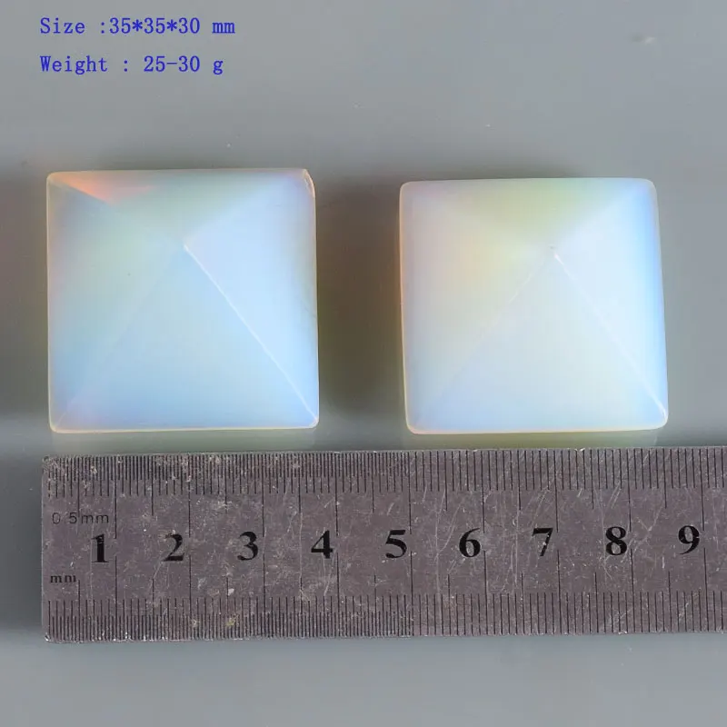 Opalite Пирамида Статуэтка 35*35*30 мм исцеляющая энергия натуральный кристалл Египетский фэн шуй египетская модель фигурки, миниатюры